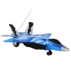 LEAN TOYS 16645 F-16 Fighting Falcon avião de combate com controlo remoto, efeitos sonoros e luminosos, 2,4 GHz, Cinzento