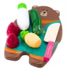 LEAN TOYS conjunto de corte de legumes com tábua e faca, acessório educativo para crianças