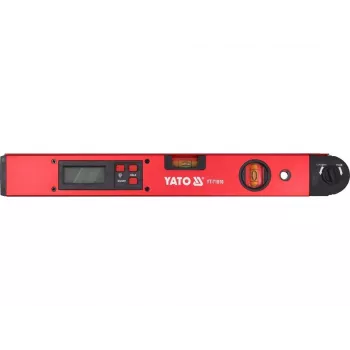 YATO medidor de ângulos digital eletrónico 400mm com ecrã LCD e função Hold