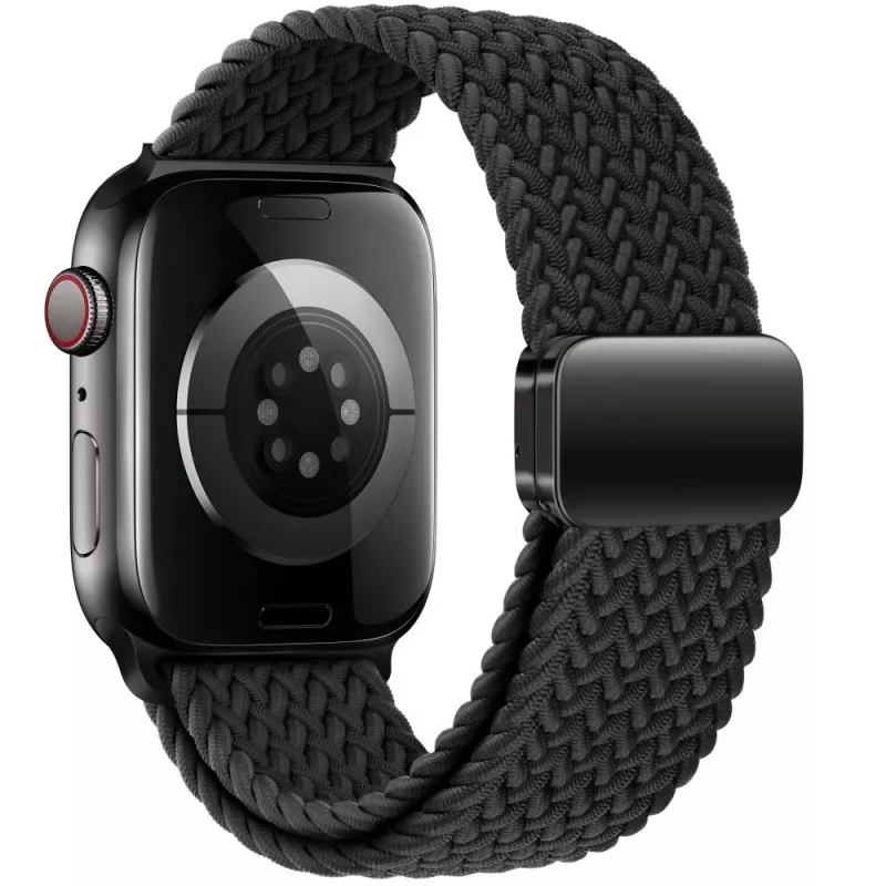 Tech-Protect Nylon Magnetic Loop pulseira para Apple Watch 8/9/10/11/SE (40/41/42mm) Preto
