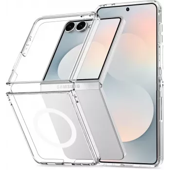 Tech-Protect Flexair Hybrid capa MagSafe para Samsung Galaxy Z Flip 8 Transparente