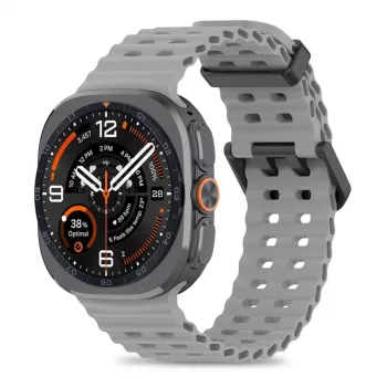 Tech-Protect Iconband Pro pulseira de silicone para Samsung Galaxy Watch Ultra 1/2 47mm Cinzento