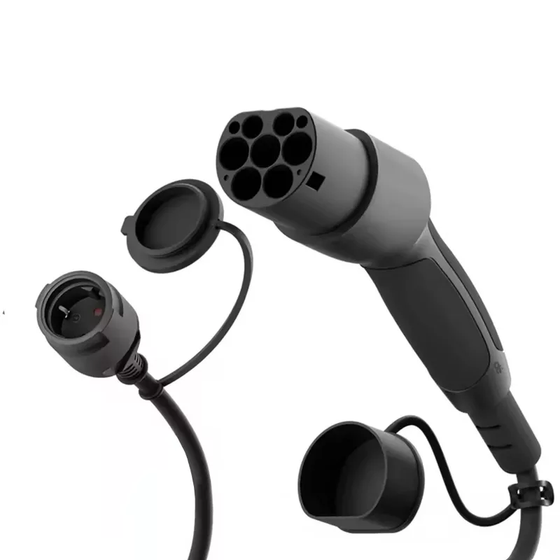 AKYGA AK-SC-E28 Cabo adaptador Type-2 para Schuko para carregadores de VE 16A 0,3m preto