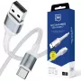3mk Hyper Cable N-SERIES USB-A para USB-C 1m 18W branco