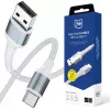 3mk Hyper Cable N-SERIES USB-A para USB-C 1m 18W branco