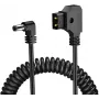 Newell D-Tap para DC 5,5x2,5mm Cabo espiral, 90cm, preto