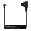 Newell D-Tap para DC 5,5x2,5mm Cabo espiral, 90cm, preto