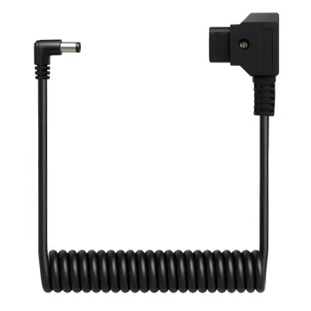 Newell D-Tap para DC 5,5x2,5mm Cabo espiral, 90cm, preto