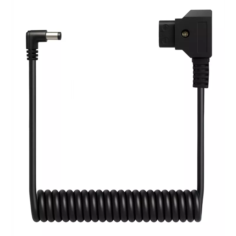 Newell D-Tap para DC 5,5x2,5mm Cabo espiral, 90cm, preto