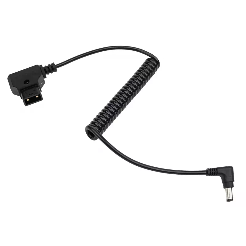 Newell D-Tap para DC 5,5x2,5mm Cabo espiral, 90cm, preto