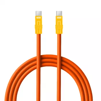 Cabo Newell USB-C para USB-C 100W, 2m, silicone, laranja-amarelo