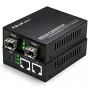 Conversor de media bidirecional Qoltec switch Ethernet 2x RJ45 2x SFP | 1000Mb/s | 5V