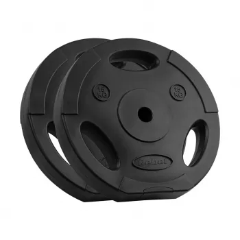 Conjunto de pesos de betume REBEL ACTIVE 2x15 kg, furo 31 mm, pegas Tri-Grip