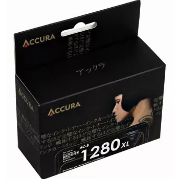 ACCURA AC-B1280BXL Cartucho de tinta preto de alto rendimento para Brother LC1280XLBK