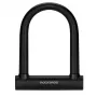 Cadeado em U para bicicleta Rockbros RKS610-BK - preto, aço temperado, arco de 14 mm, segurança 8/10, 2 chaves, suporte