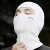 Balaclava de polar para bicicleta ROCKBROS LF25699 – branco | Máscara térmica de rosto inteiro para ciclismo de inverno, esqui e motociclismo