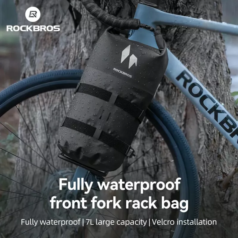 Bolsa impermeável para garfo de bicicleta ROCKBROS AS-156 7L preto