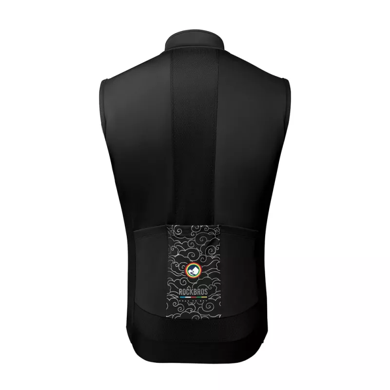 Colete de ciclismo isolado e corta-vento ROCKBROS ROAD TO SKY TLMJ002 M preto