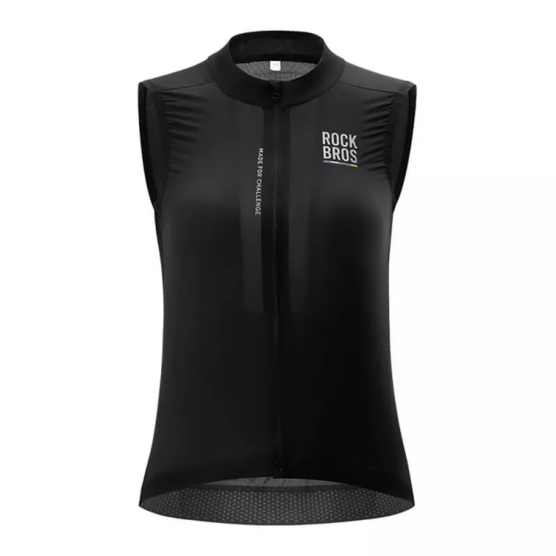 Colete de ciclismo para mulher ROCKBROS ROAD TO SKY leve respirável preto tamanho M