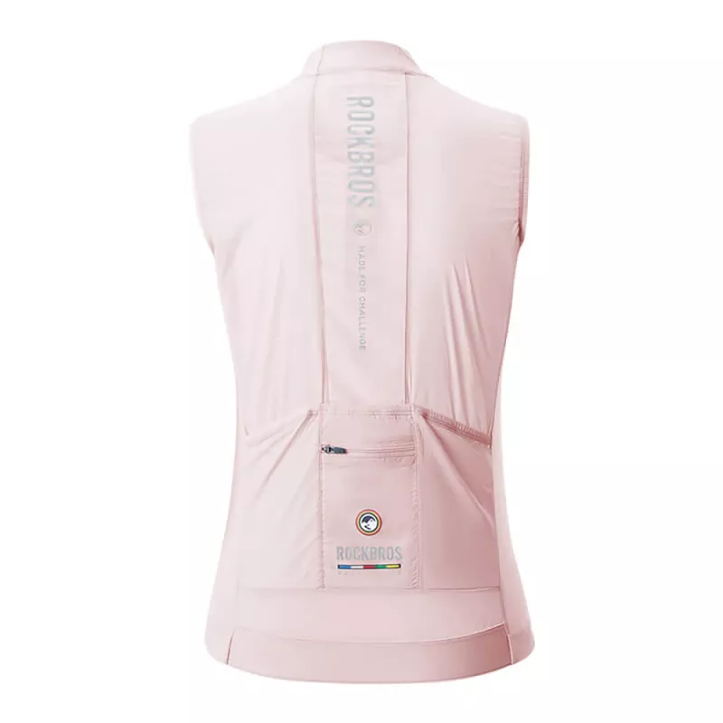 Colete para mulher ROCKBROS ROAD TO SKY leve, respirável, para ciclismo, L rosa