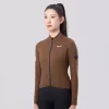 Rockbros YDWT006 TVI casaco de ciclismo de inverno de mulher outono/inverno M - castanho