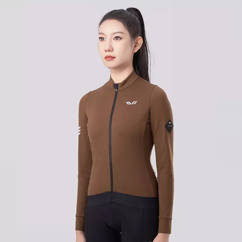 Rockbros YDWT006 TVI casaco de ciclismo de inverno de mulher outono/inverno M - castanho