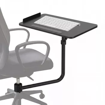 Maclean MC-139 prateleira para teclado para cadeira de escritório preta 66x30cm, máx. 5kg