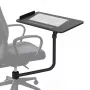 Maclean MC-139 prateleira para teclado para cadeira de escritório preta 66x30cm, máx. 5kg