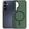 3MK PROTECTION Smoke MagCase para Samsung Galaxy S26 - Capa traseira mate verde translúcida com MagSafe, proteção contra quedas, anti-amarelecimento