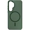 3MK PROTECTION Smoke MagCase para Samsung Galaxy S26 - Capa traseira mate verde translúcida com MagSafe, proteção contra quedas, anti-amarelecimento