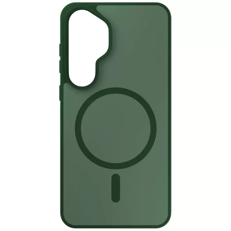 3MK PROTECTION Smoke MagCase para Samsung Galaxy S26 - Capa traseira mate verde translúcida com MagSafe, proteção contra quedas, anti-amarelecimento