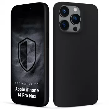 3MK PROTECTION Capa Hardy Mellow para Apple iPhone 14 Pro Max - preto, TPU flexível, proteção contra quedas