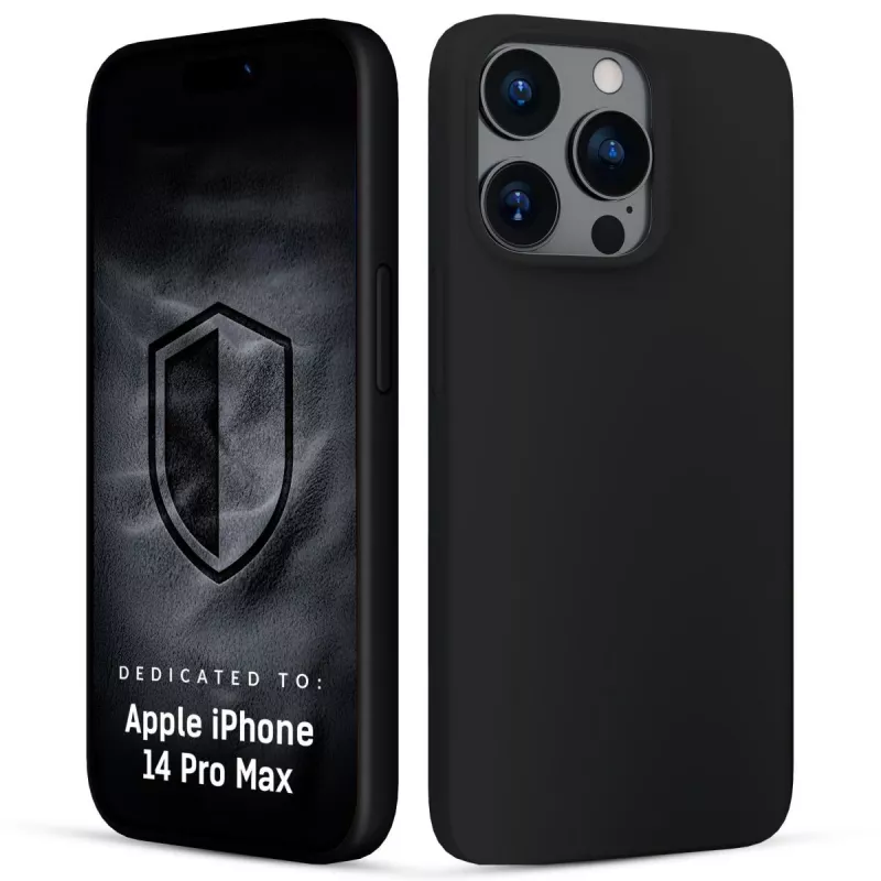 3MK PROTECTION Capa Hardy Mellow para Apple iPhone 14 Pro Max - preto, TPU flexível, proteção contra quedas