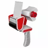LEAN dispensador manual de fita adesiva com tensor, largura 50 mm, vermelho e preto