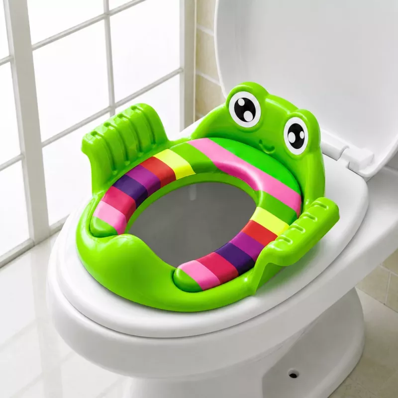 LEAN TOYS capa de assento de sanita para criança, assento macio com pegas, verde