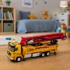 LEAN TOYS camião de bomba de betão RC brinquedo com luzes, sons, jato de água, escala 1:40