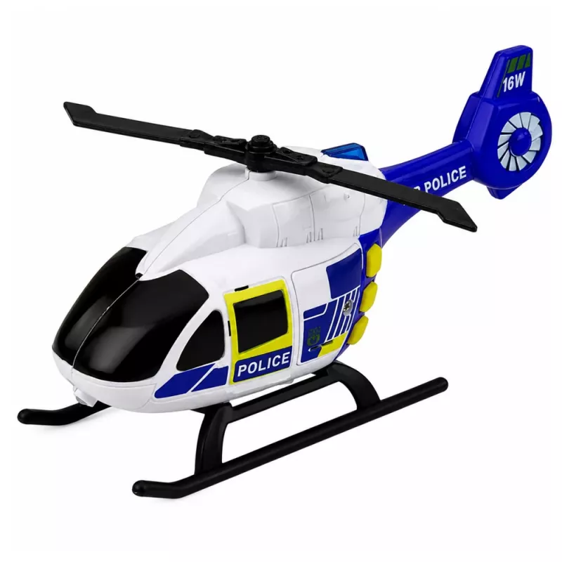 LEAN TOYS conjunto de polícia helicóptero mota carro de polícia luzes sons 1:32