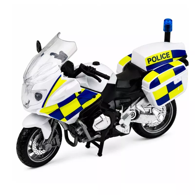 LEAN TOYS conjunto de polícia helicóptero mota carro de polícia luzes sons 1:32