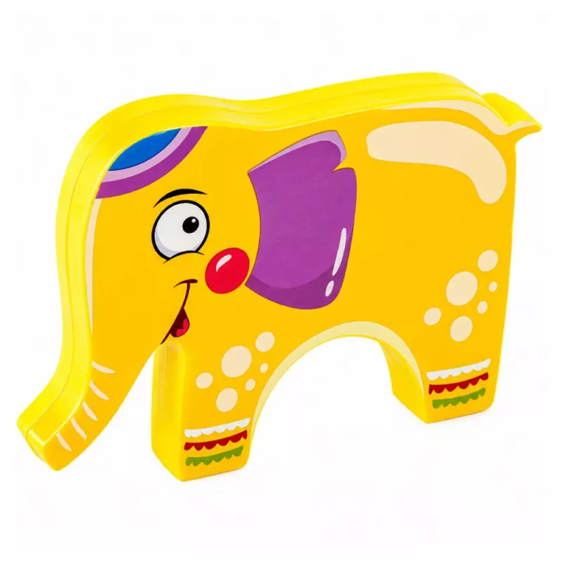 LEAN TOYS jogo de destreza elefante equilibrista torre de blocos para construir elefante 61 peças