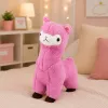 LEAN TOYS alpaca lhama de peluche, peluche macio pelo suave rosa 38 cm
