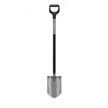 Fiskars pá de jardim ergonómica pontiaguda cabo em D aço boro 1200mm
