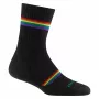 Darn Tough mulher Prism Micro Crew Lightweight Cushion meias - preto