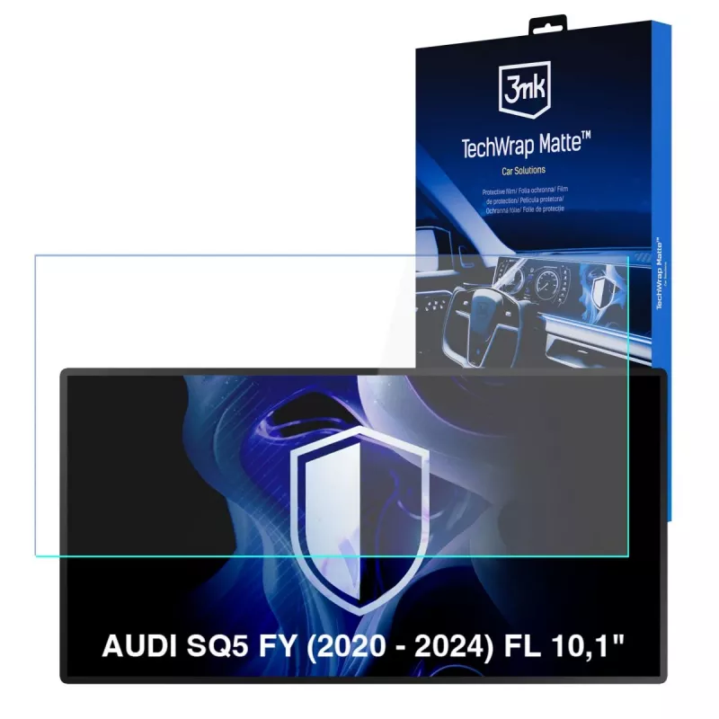 Película de proteção de ecrã mate 3MK PROTECTION TechWrap para Audi SQ5 FY Facelift (2020-2024) ecrã central de 10,1 polegadas