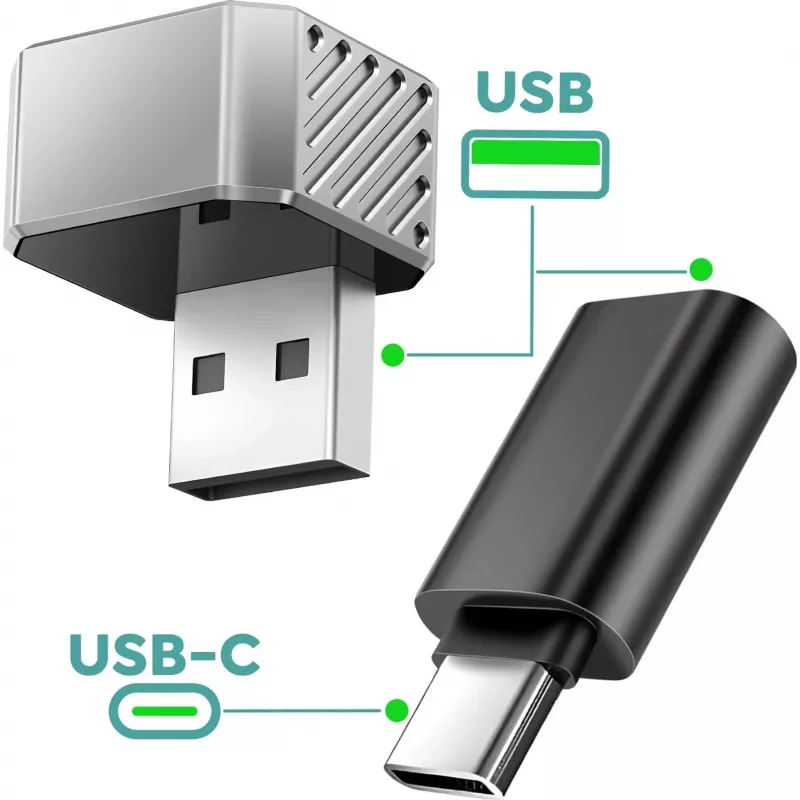 Ottocast Mini Pot CP88-T3 adaptador sem fios CarPlay / Android Auto, prateado (CP88-T3)