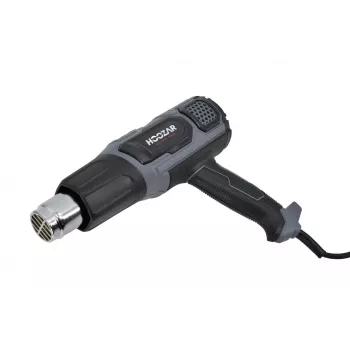 HOOZAR pistola de ar quente 2000W com temperatura ajustável, ecrã LCD, 4 bicos e mala de transporte