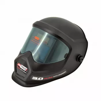 AWTOOLS AW máscara de soldar Auto LYG-4S | máscara de soldar de escurecimento automático com modo de rebarbar, DIN 9-13, campo de visão amplo