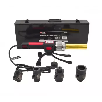 AWTOOLS máquina de soldar tubos 1200W para tubos PVC PP PE PB PPR, 16-32mm, 4 pares de bicos, termostato ajustável, caixa metálica