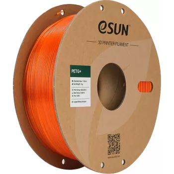 eSUN PETG+ Filamento 1,75 mm laranja transparente 1 kg bobina de papel