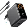Vention Carregador GaN 140W com 1x USB-A, 3x USB-C e cabo USB-C para USB-C 1m