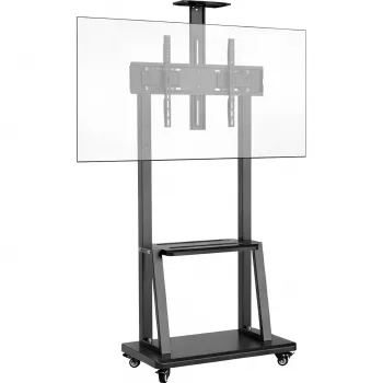 MOZOS 1700 Suporte móvel para TV para televisores e monitores de 32-70 polegadas, VESA até 600x400, altura ajustável, preto